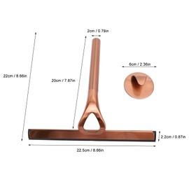 Duschabzieher, 22 cm, Edelstahl-Fensterabzieher für Duschtüren, Fenster, Fliesen, Spiegel, Badezimmer (antike Bronze)