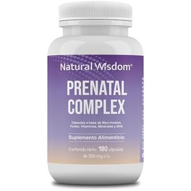 NW Prenatal Complex 180 Capsulas Myo Inositol Magnesio Zinc Vitamina D, A, C, Omega 3 y Folato  Ingredientes Naturales  Gluten Free Soya Free Lacteos
