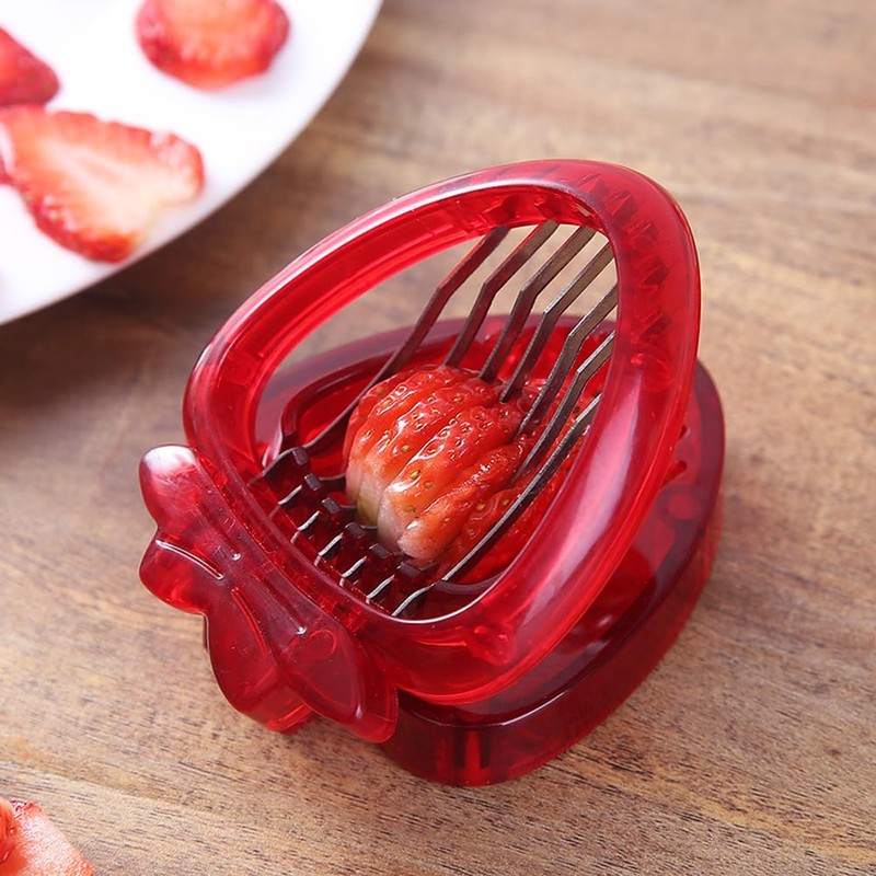 Strawberry Slicer, Egg Divider，Strawberry Slicer Kitchen Gadget Fruit Slicer for