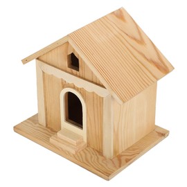 Tomotato Wooden Bird House, Outdoor Garden Decorative Garden Patio Nests Box DIY Hand Made Parrots Bird Nesting Box for Wild Bird Watching