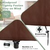 Gasadar Patio Furniture Cover 4 Piece Set, Beige & Brown