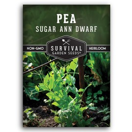 Sugar Ann Dwarf Pea Seed for Planting - 1 Packet with Instructions to Plant and Grow Sweet Snap Peas in Your Home Vegetable Garden - Non-GMO Heirloom Variety - Survival Garden Seeds