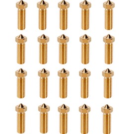 KOYOFEI 20PCS Brass Nozzles for Kobra Plus, 3D Printer Parts 8PCS 0.4mm, 3PCS 0.2mm, 0.6mm, 0.8mm, 1.0mm Brass Volcano Nozzle Kit for Sidewinder X1, X2, Anycubic Vyper, Kobra Max