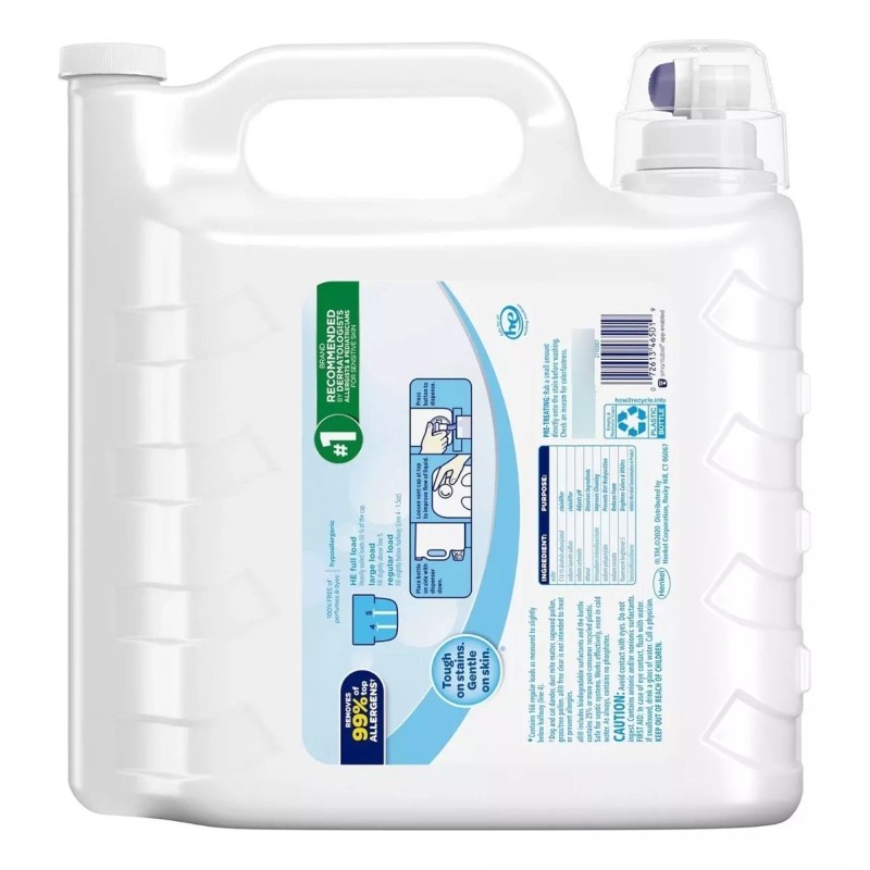 All Liquido Detergente Free Clear Sensitive Skin 166 Loads