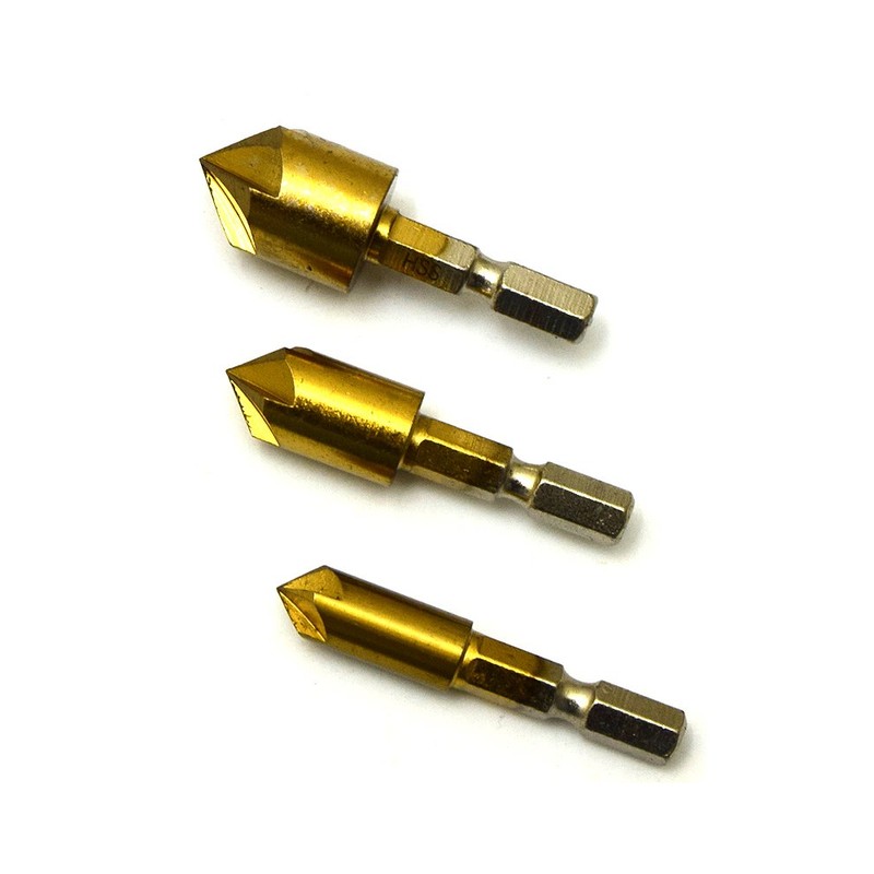 Takagi Earth Man Chamfering Cutter, Set of 3, 0.45, 0.47,