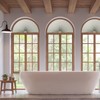 Half Moon Window Shades Blackout 2 Pack, Gray Half Circle