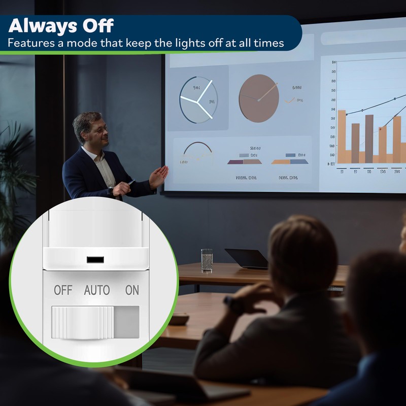 TOPGREENER in-Wall PIR Motion Sensor Light Switch, Motion Sensor Switch,