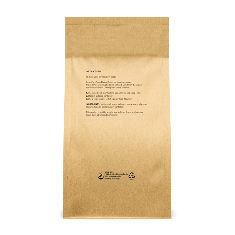 Pure Original Ingredients Soap Flakes (3 lb) Tallow Based, Homemade