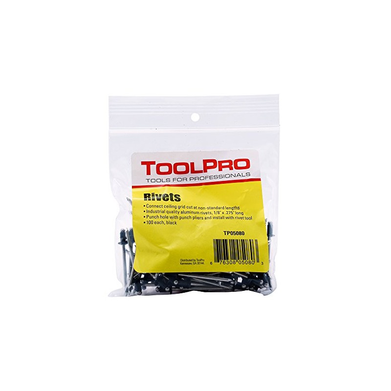 ToolPro Pop Rivets for Ceilings, 1/8"