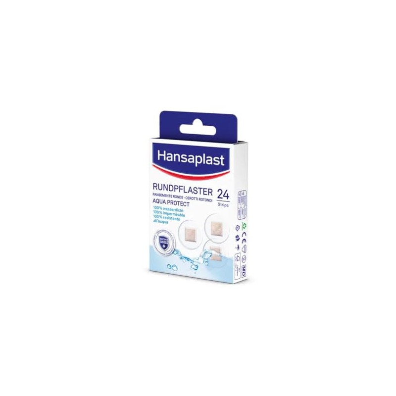 Hansaplast Aqua Protect Round Plasters 100% Waterproof Pack of 24