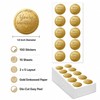 Embossed Invitation Envelope Seal Stickers: 100 Gold Raised Paper Seals