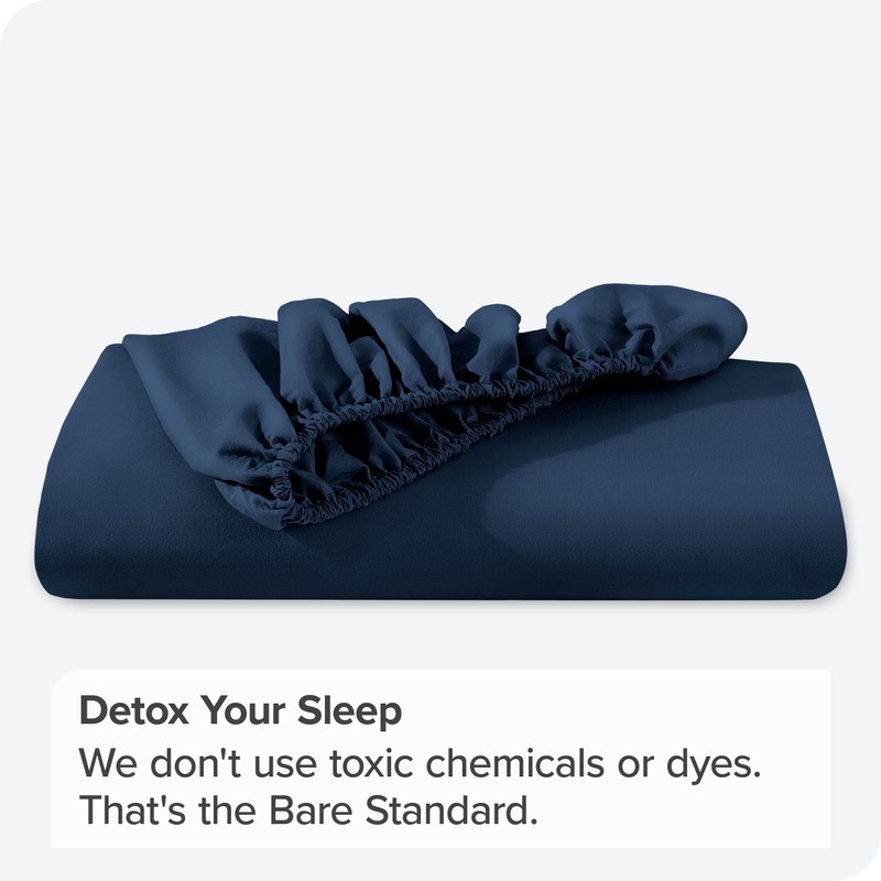 Bare Home Fitted Bottom Sheet Small Double - Premium 1800