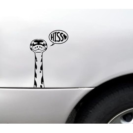 Sticky Bomb Peeking Funny Snake Ball Python Cool Vinyl Decal Vinyl Decal Sticker Premium Quality Vinyl Black for Car Bumper Truck Van SUV Window Wall Boat Cup Tumblers Laptop or Any Smooth Surface