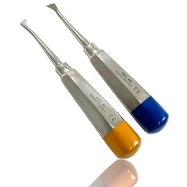 Set of 2 - Cryer Dental Molar Root Extraction Elevator Left and Right (#4L + #4R) Root Extraction Dental Instruments