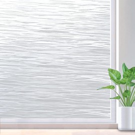 rabbitgoo Window Privacy Film Frosted Glass Film Removable Vinyl Door Coverings UV Blocking Decorative Static Cling Non-Adhesive Window Clings Sticker for Home Decor, 11.8 x 78.7 Inches