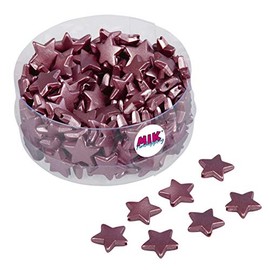 MIK funshopping 160 Pieces Star Beads Star Scatter Decoration Charming Beads 10mm Craft Decorating (Dusky Pink)