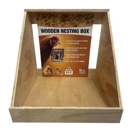 Farm Innovators Single Compartment Versatile Hand Crafted Fully Assembled Wood Nesting Box Coop Ideal for Chicken, Ducks, and Birds, 3 Pack, Brown