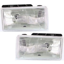 Evan Fischer Driver and Passenger Side Headlight for Dodge Dakota 1991-1996 Halogen With bulb(s) Replaces# 55054714 55054715
