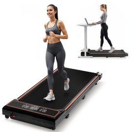 Walking Pad Under Desk Treadmill 3 in 1 with Remote Control & LED Display, Portable Folding Walking Jogging Running Machine for Home/Office, Larger Running Area, Quiet for Fitness in Small Spaces