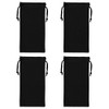 Microfibre Drawstring Glasses Bag/Gadget Pouch (4 Pack) - Black