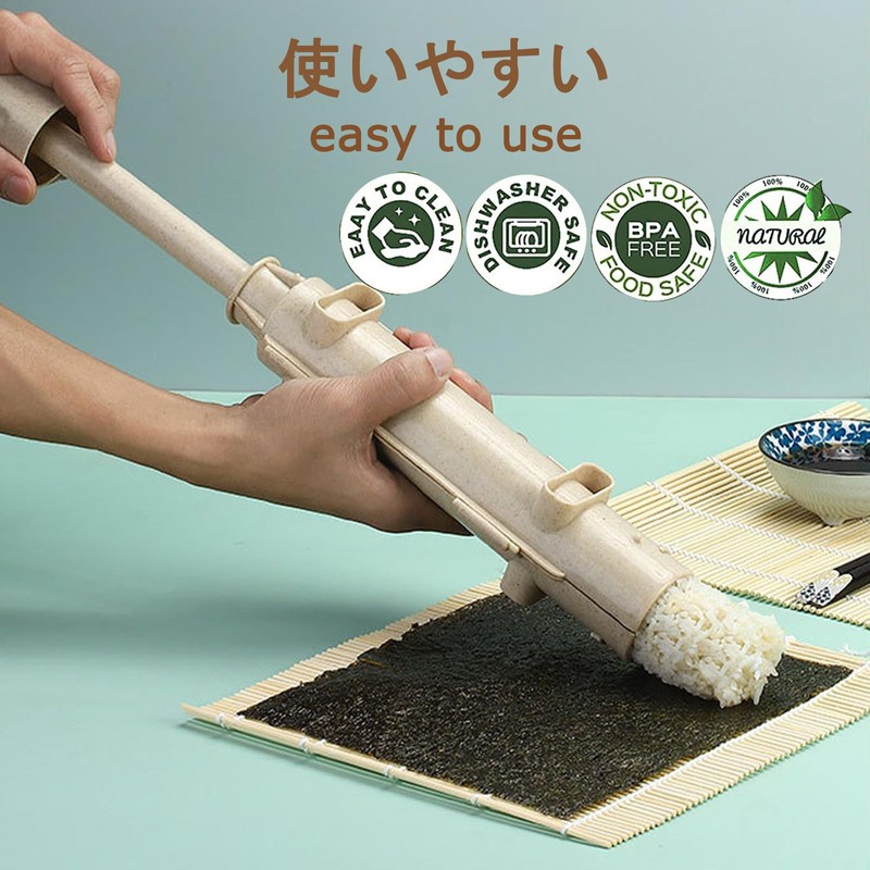 Sushi Making Kit with Bamboo Sushi Mat, Sushi Cutting Mold