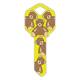 Pack of 5 Blank HK33 Teddy Bear Designer Keys for KW1 Kwikset Style Locks (Must be Cut to Match Your Lock)