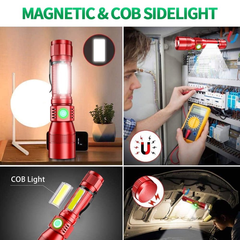 AdamStar Black Light Flashlights, 3-in-1 UV Flashlight with Clip, Magnetic