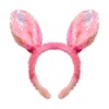 Plush Bunny Ears Headband Glitter Easter Headbands for Women Girls