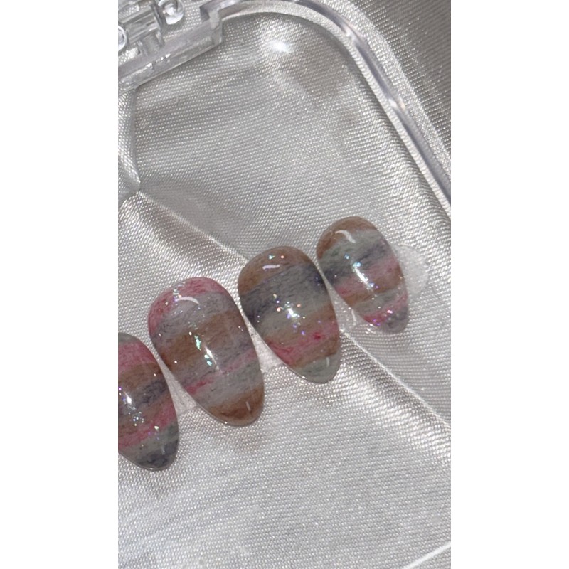 Unique knit nail tip - short oval / 유니크 니트
