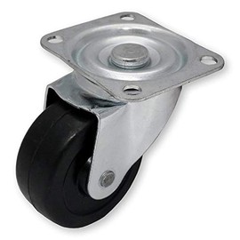 Merriway BH05119 (2 Pcs) Castor Single Wheel Plate Fix 40mm - Pack of 2 Pieces, White