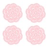 M METERXITY 4-Pack Handmade Crochet Coasters, 4Inch/10cm Round Cotton Placemats