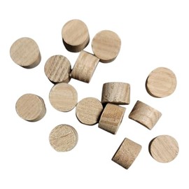 Pinehurst Crafts 3/8-Inch Ash Flat Head Plugs, Side/Face Grain, Great for Furniture, Tables, Chairs, Cabinetry and Crafts Projects, Pack of 20