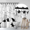 Sunlit Fashion Design Cute Paw Print Polished Double Shower Curtain