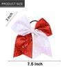 Large Red White Sequin Glitter Cheer Hair Bows,Sparkly Bows Ponytail