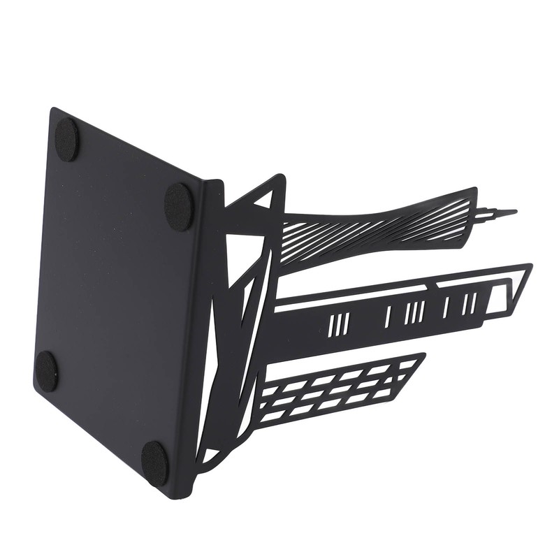 4pcs Bookends Black Architectural Style Decorative Non Slip Metal Desktop