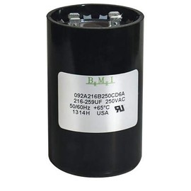 216-259 uF x 220/250 VAC - Mars 11052 Start Capacitor - BMI Replacement # 092A216B250CD6A - Made in The USA