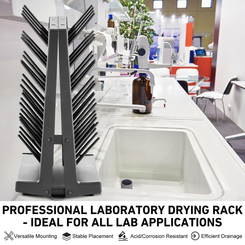 Pushglossy 1 Pcs 54 Pegs Lab Drying Racks Double Sided