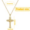 LQIOACU Damen Gold Kreuz Kette, Kreuzkette, Kreuz Kette Gold, Damen