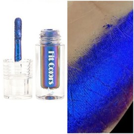 ONarisae chrome eyeshadow chameleon liquid eyeshadows highly pigmented shiny eye make up holographic glow liquid eyeshadow(metallic blue)
