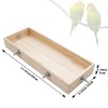 Wooden Parrot Feeding Cups & Perch Stand - Food Dish