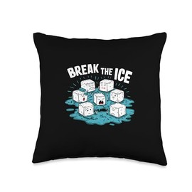Breaking Ice Breaker Idiom Funny Conversation Starter Throw Pillow