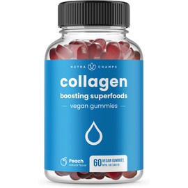 Vegan Collagen Boosting Gummies for Women & Men – Collagen Supplement with Vitamins A, C & E – Delicious Vitamins For Hair, Skin, Nail & Joint Support