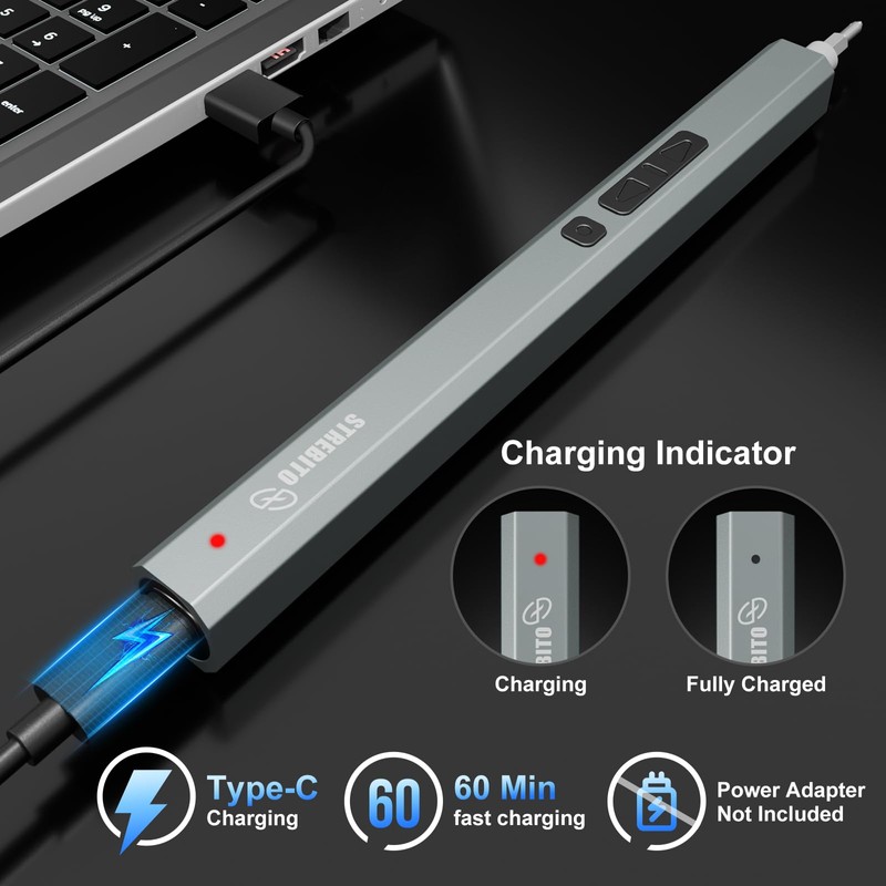 STREBITO Electric Screwdriver, 144-in-1 Precision Screwdriver Set, 120 Magnetic Bits,