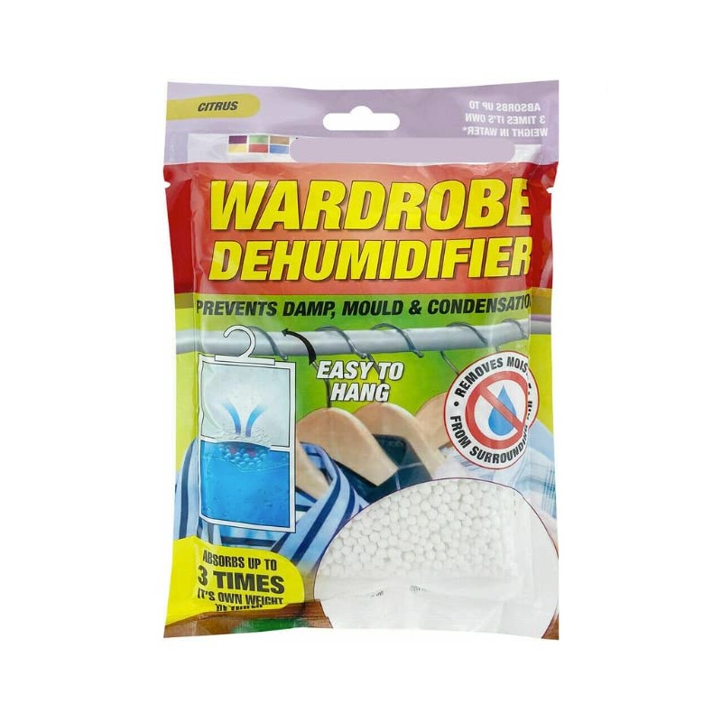x10 Disposable Wardrobe Dehumidifier Hanging Bags - Specially Designed to