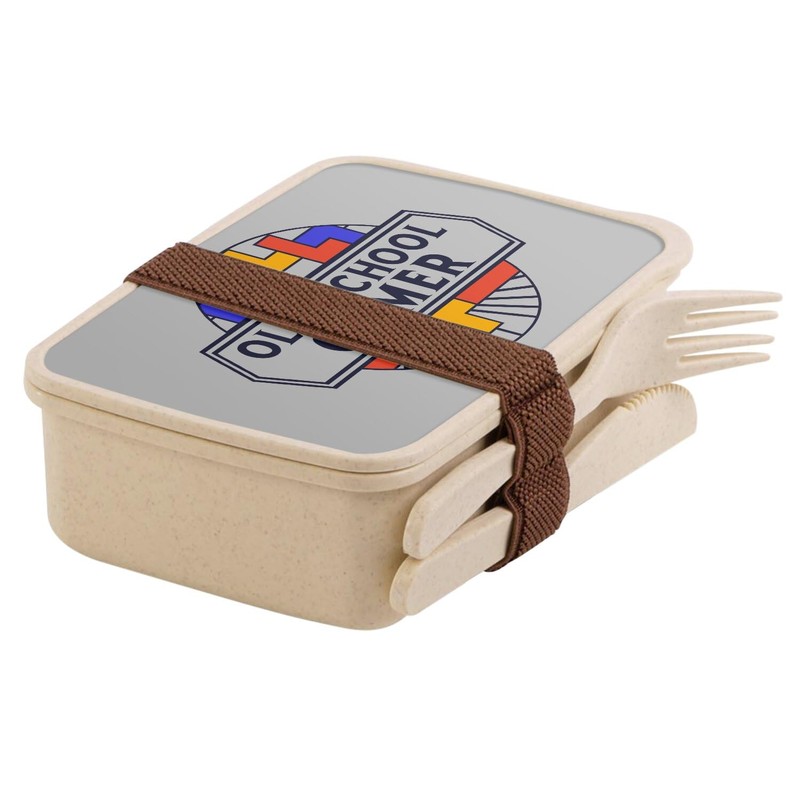 Fabulous Lunch Box - Lunch Box with Cutlery Grey -