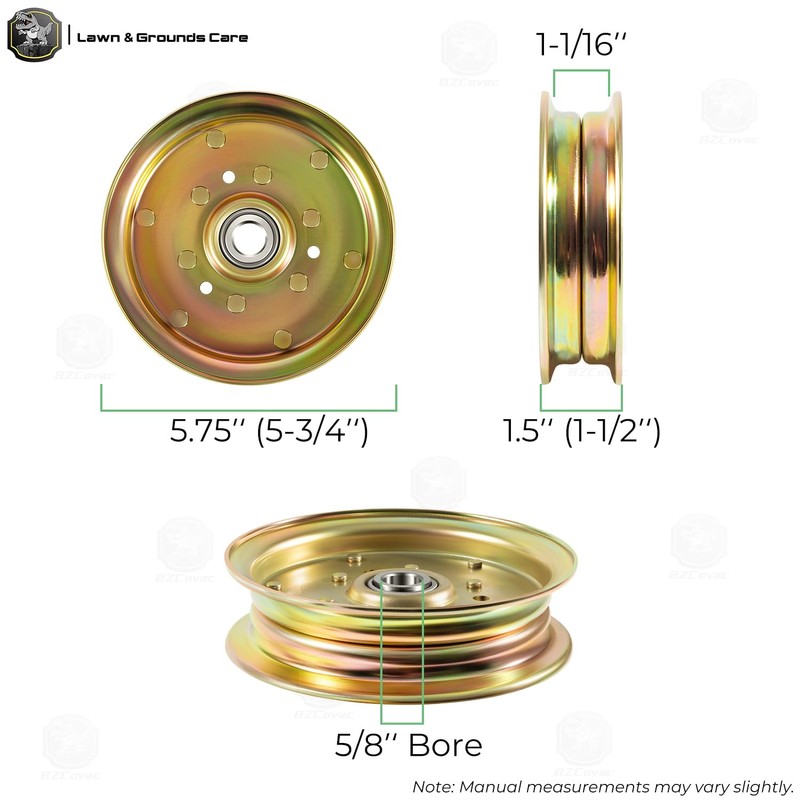 88663 Flat Idler Pulley for Power Transmission - 5" Flat