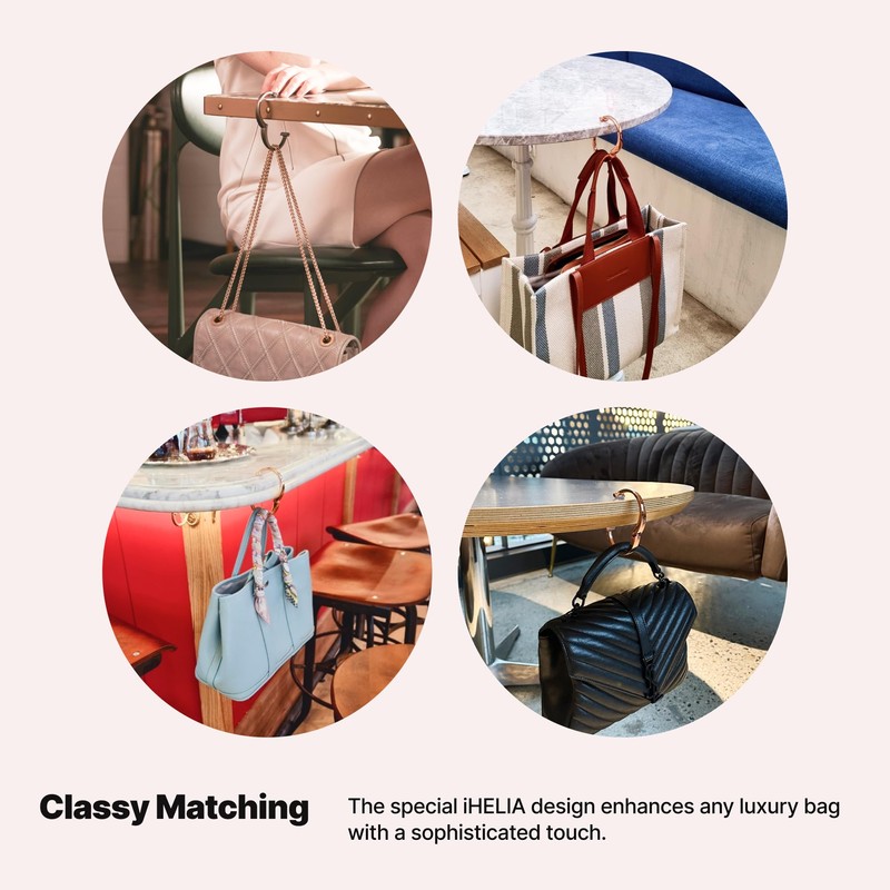 iHELIA Modern - Premium Portable Purse Hook Hanger with Bracelet