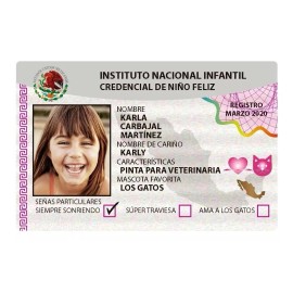 Like Shop Credencial Tipo Ine Para Niños Y Niñas Impresos En Pvc