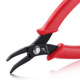 GOLD DEER Bent Nose Pliers Bent Chain Nose Pliers Bent Long Nose Pliers Mini Curved Nose Pliers Precision Pliers Jewelry Making Tool Functional Micro Professional Tool for Gripping Bending Wires