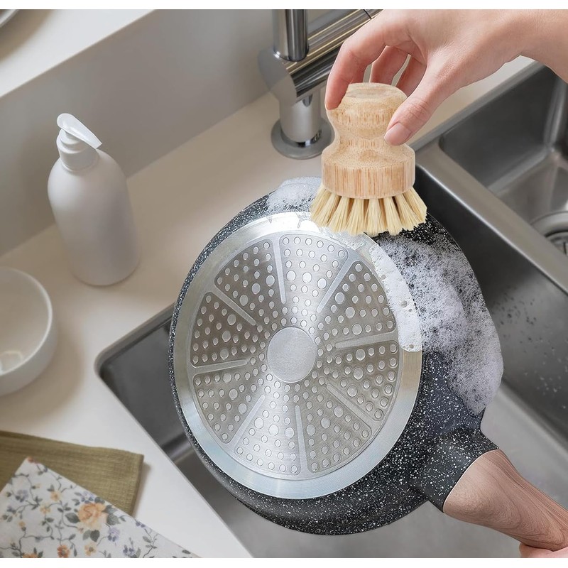 Bamboo Dish Brushes Sets 4 Tools Dish Scrub Brush Dish